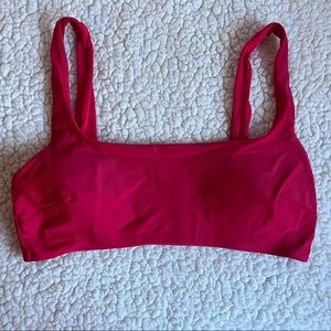Aerie Red Scoop Bikini Top